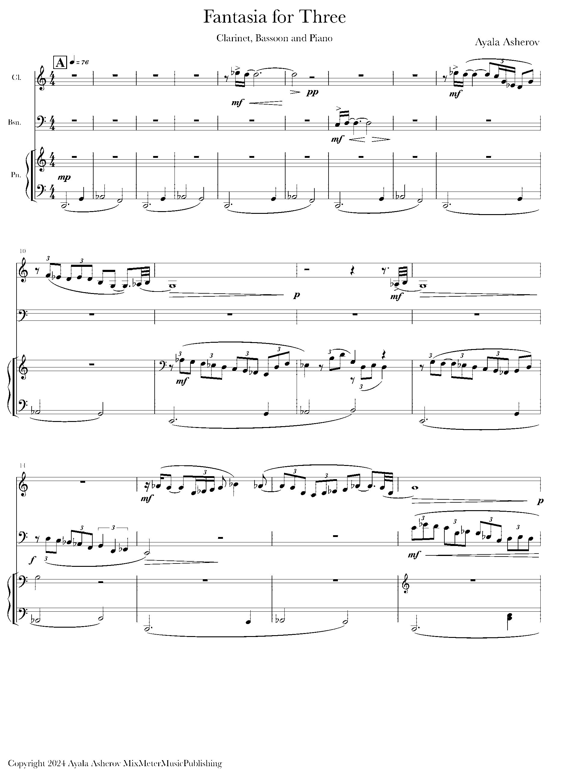 Score Fantasia for Three