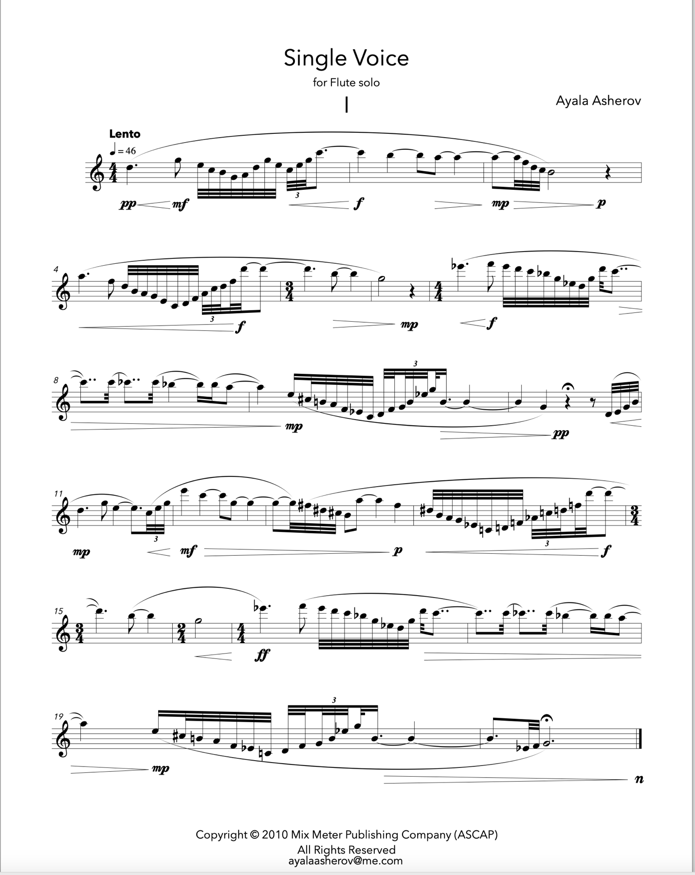 Flute Solo Single Voice